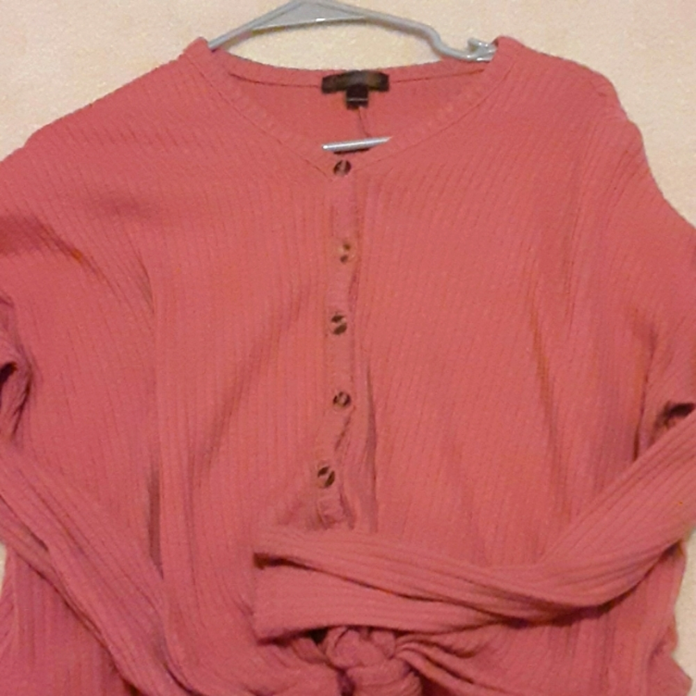 Pink button up